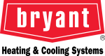 Bryant Heating and Cooling Systems logo in red and white.