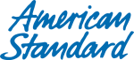 American Standard blue logo in cursive font.